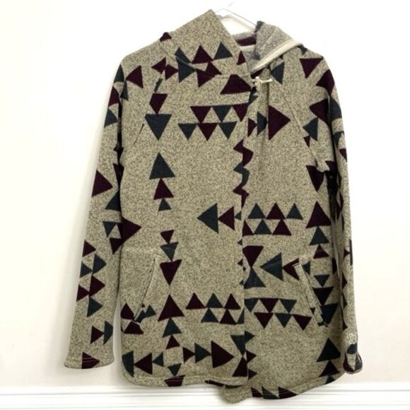The North Face Jacket Women's Sz S Crescent Wrap Aztec Toggle Hooded Pockets - Picture 1 of 8